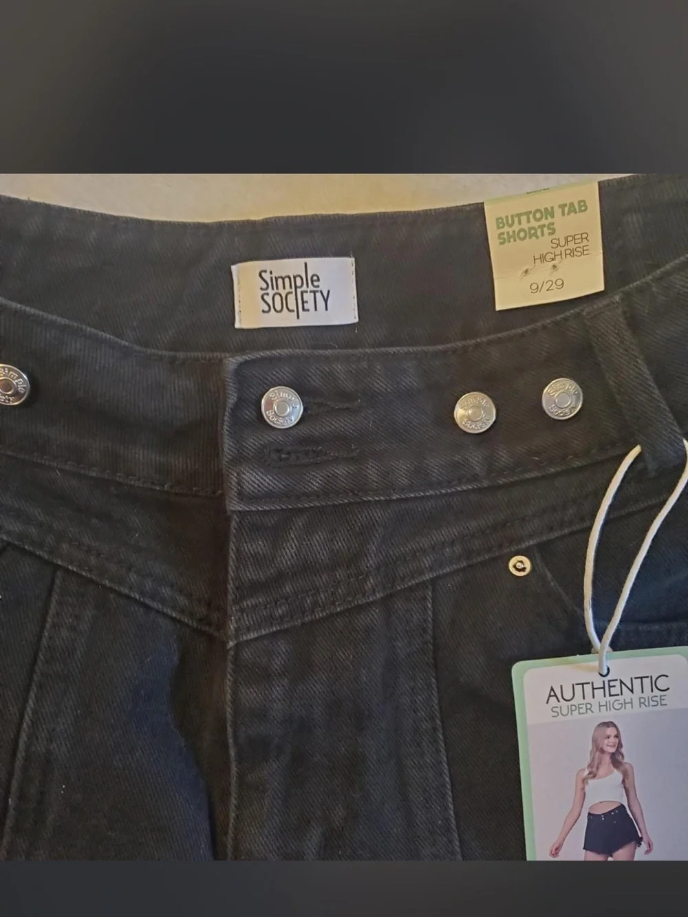 no bra black denim